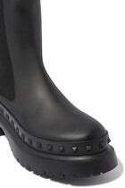 Valentino Garavani M-Way Rockstud Leather Ankle Boots